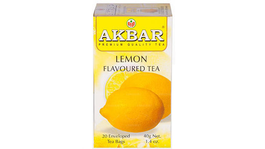 Akbar Ceylon-Schwarztee mit Zitronengeschmack, (50 g), 20 Teebeutel