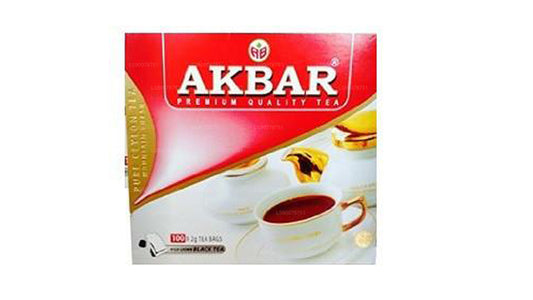 Akbar Premium 100 % reiner Ceylon-Tee, (100 g), 100 Teebeutel
