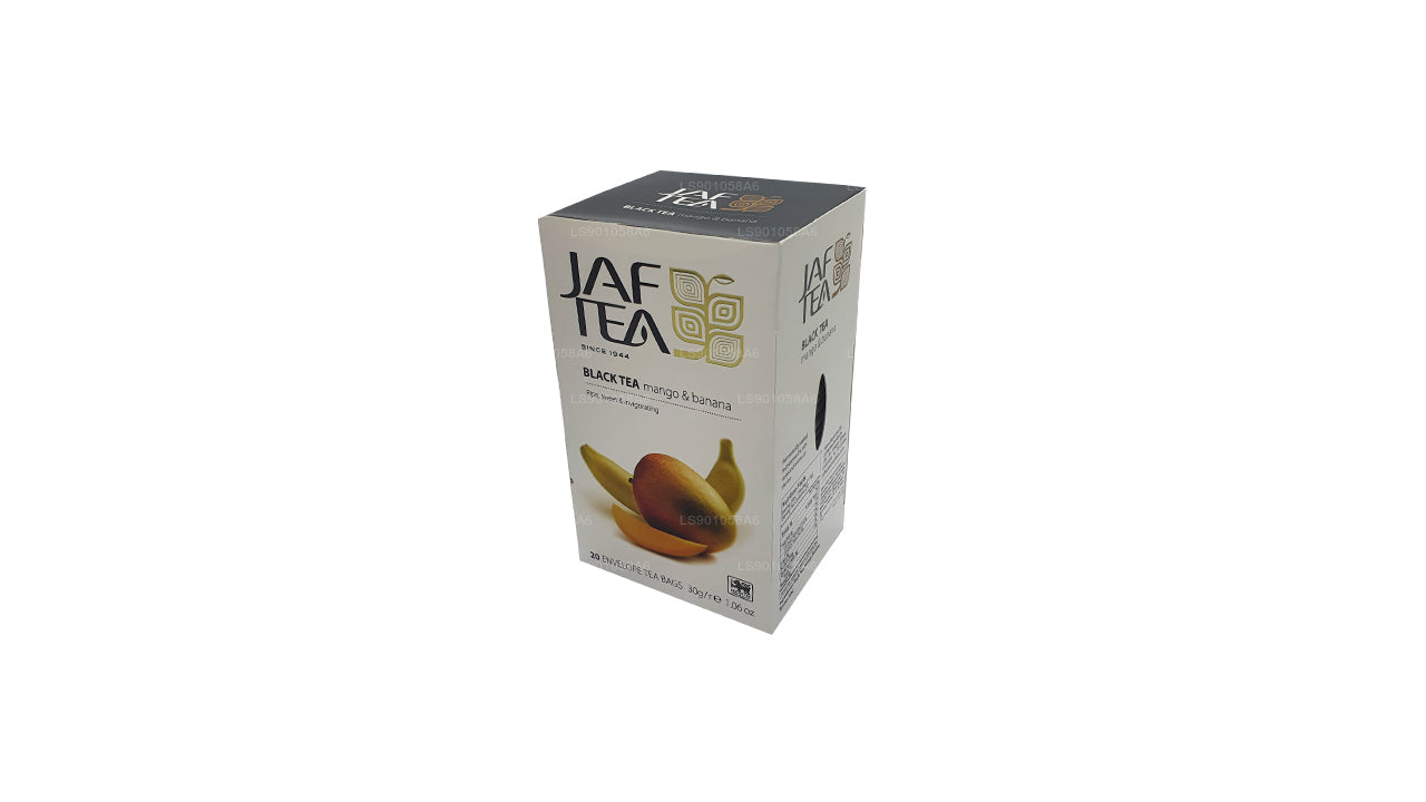 Jaf Tea Pure Fruits Collection Schwarzer Tee Mango Banane (30 g) 20 Teebeutel