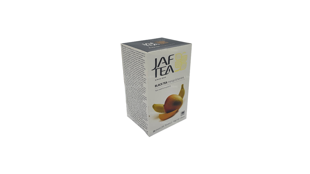 Jaf Tea Pure Fruits Collection Schwarzer Tee Mango Banane (30 g) 20 Teebeutel