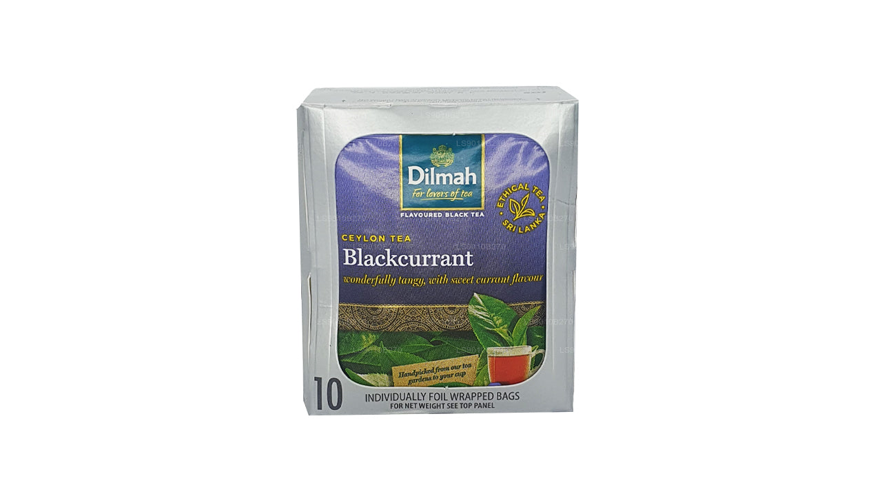 Dilmah Blackcurrent Tea (20 g), 10 einzeln in Folie verpackte Teebeutel