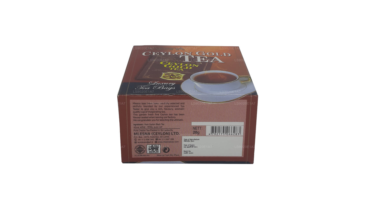 Mlesna Ceylon Gold Tea (20 g), 10 luxuriöse Teebeutel