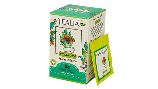 Tealia Pure Green – 20 Pyramiden-Umschlagsbeutel (40 g)