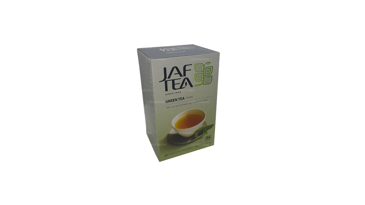 Jaf Tea Pure Green Collection Teebeutel mit Grüntee-Minz-Folie, 40 g