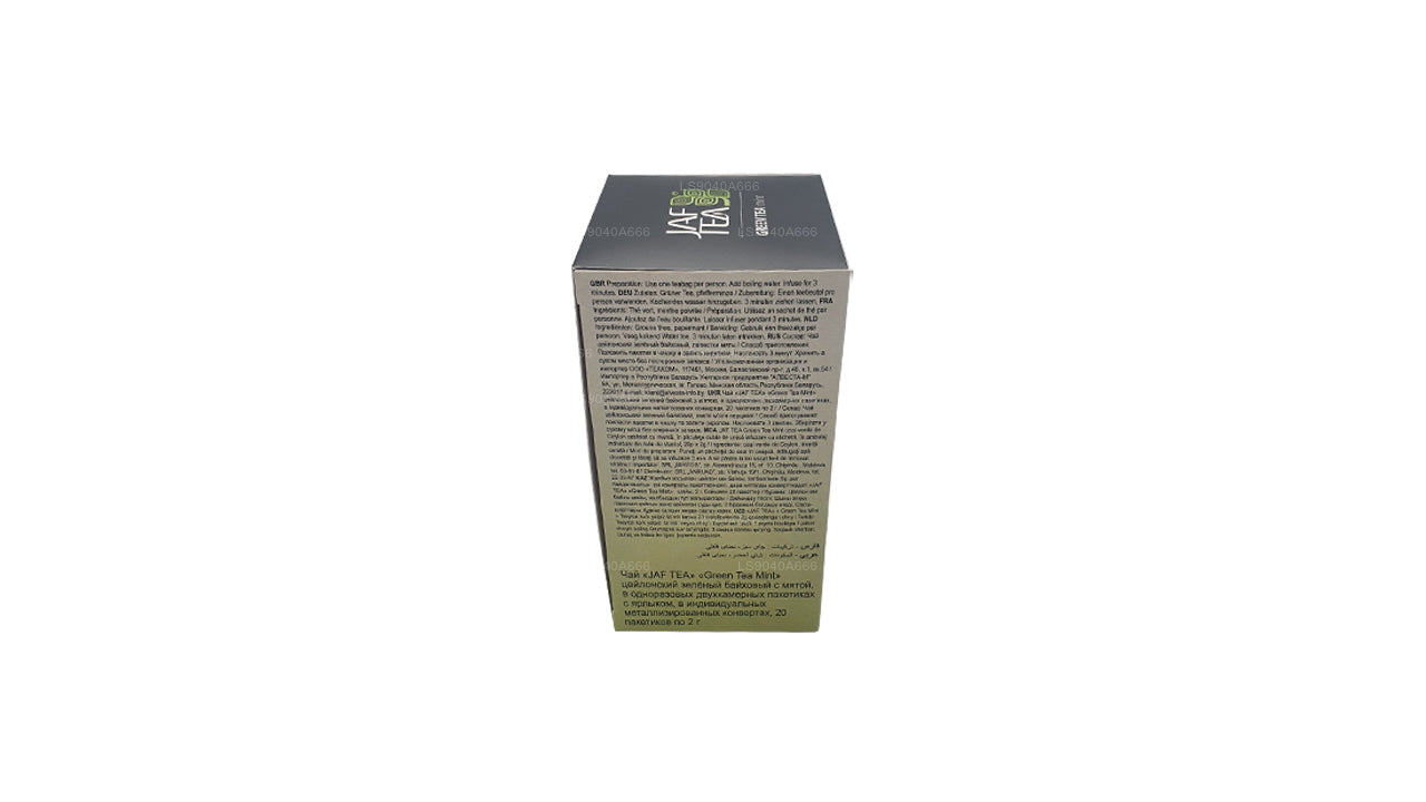 Jaf Tea Pure Green Collection Teebeutel mit Grüntee-Minz-Folie, 40 g