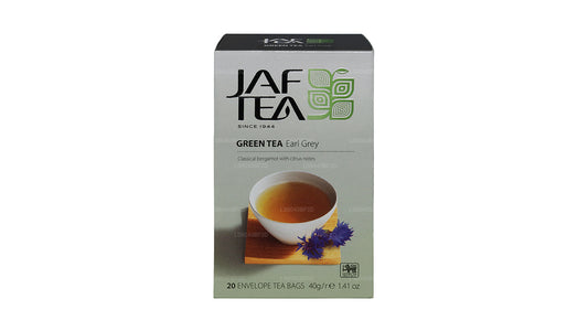 Jaf Tea Pure Green Collection Grüner Tee Earl Grey Folienumschlag-Teebeutel (40 g)