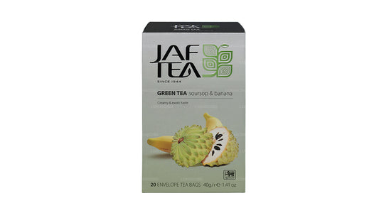 Jaf Tea Pure Green Collection Grüntee Soursop & Banane (40 g) 20 Teebeutel