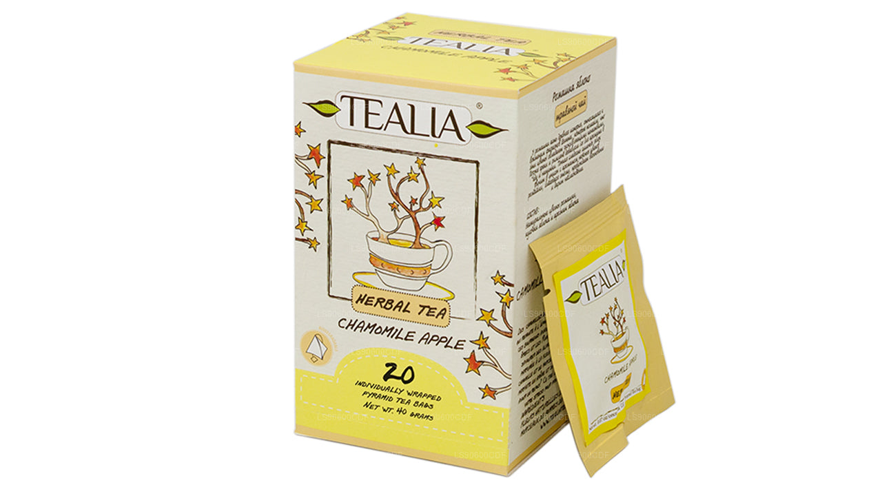 Tealia Kamillenapfel – 20 Pyramiden-Umschlagsbeutel (40 g)