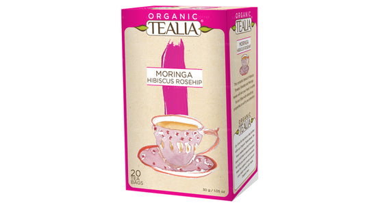 Tealia Bio-Moringa-Hibiskus-Hagebutten – 20 Umschlag-Teebeutel (30 g)