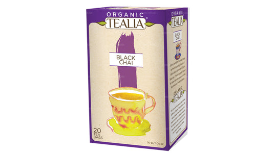 Tealia Organic Black Chai – 20 Umschlag-Teebeutel (40 g)