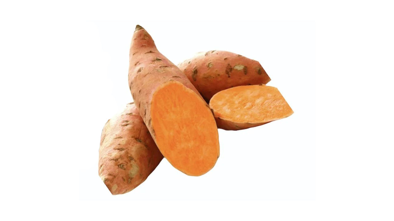 Orangefarbene Süßkartoffel (චීන බතල) Gemüsepflanze