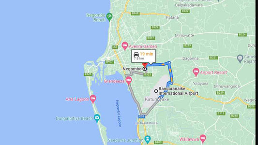 Privater Transfer von Negombo City zum Flughafen Colombo (CMB).